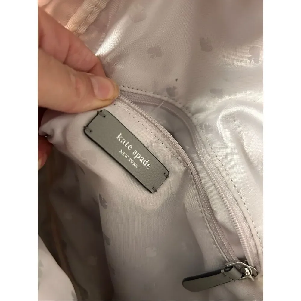Kate Spade gray backpack small with pockets